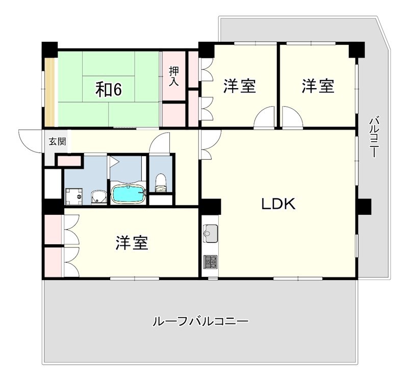 サカエハイツ六甲の間取り