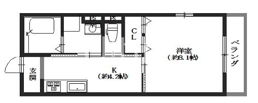 エルメゾン嵯峨の間取り