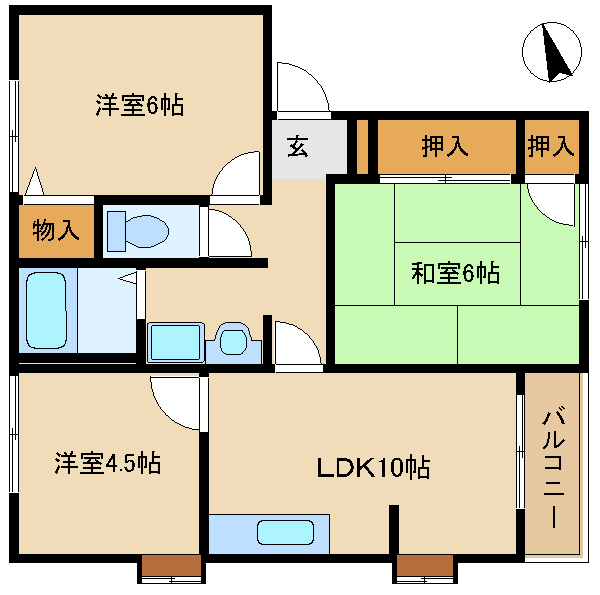 サンシャインハイツ梅井の間取り