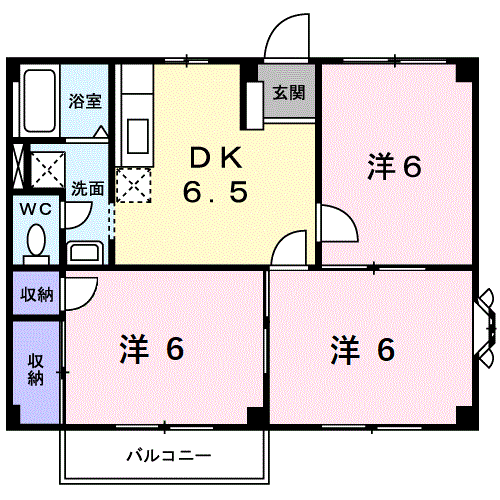 カーム小川の間取り