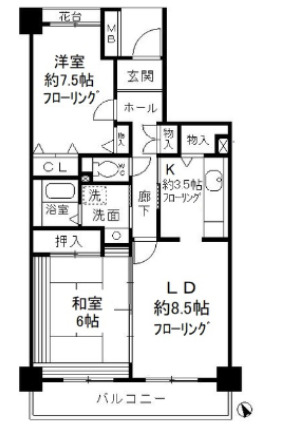 コーポレート小金井梶野通り　3号棟の間取り