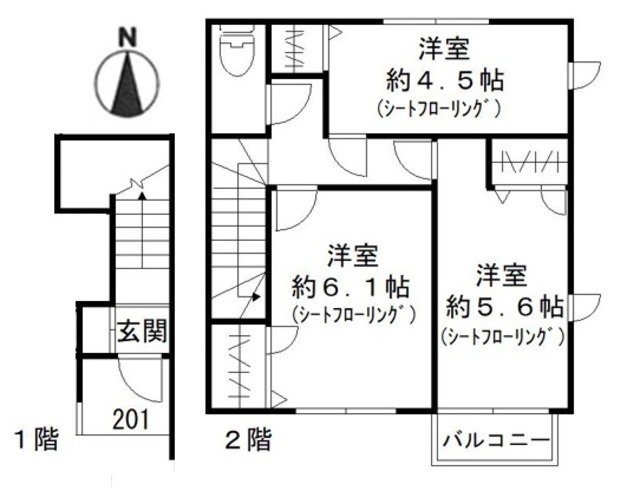 カーサ　ルキアの間取り