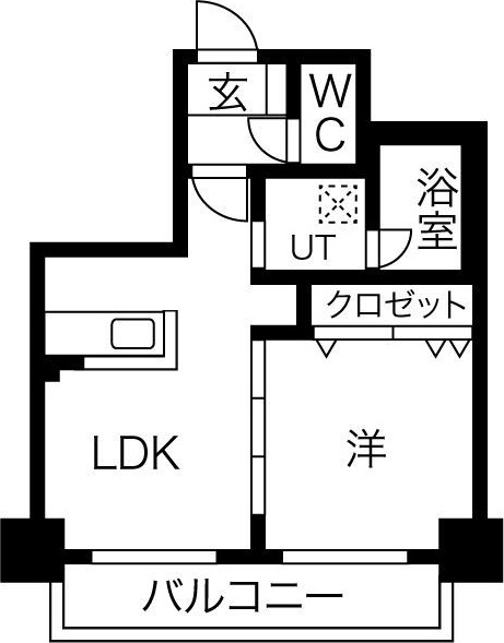 札幌市北区北二十一条西のマンションの間取り