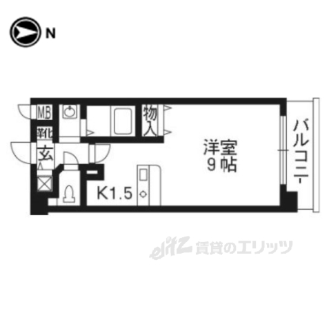 プレサンス京大東４０５の間取り