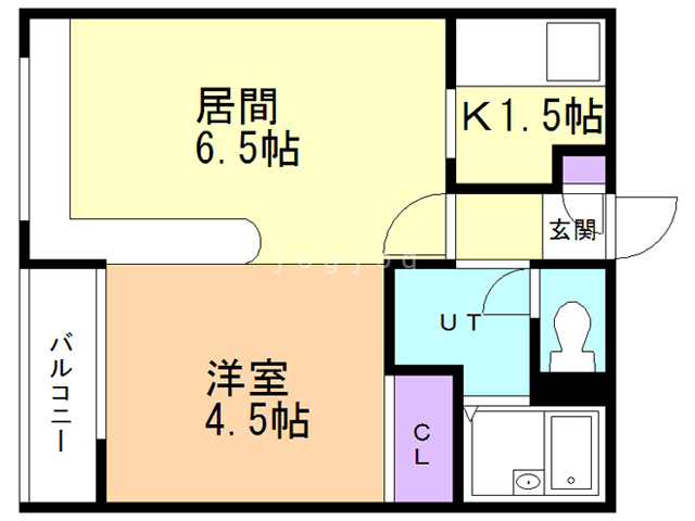 札幌市白石区平和通のマンションの間取り