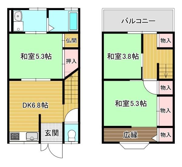 貸家　今里細塚16-7の間取り