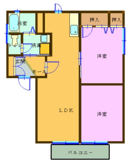 メゾン・今泉北　B棟の間取り