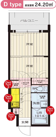 福岡市東区千早のマンションの間取り