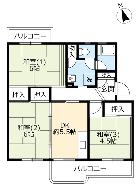 ＵＲ桃山南の間取り