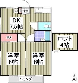 前橋市茂木町のアパートの間取り