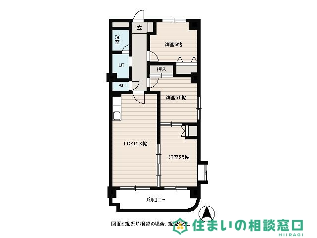 岡崎市上佐々木町のマンションの間取り