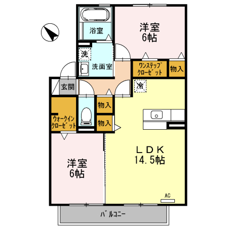 パシオーネ　B棟の間取り