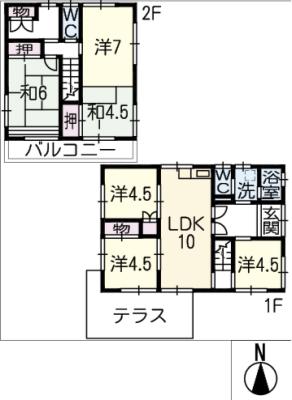 加野６丁目借家の間取り