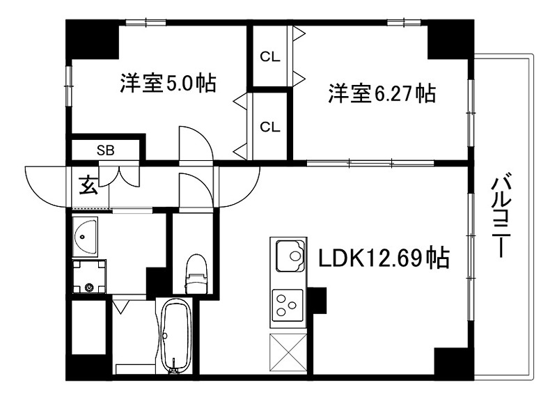 1番館の間取り