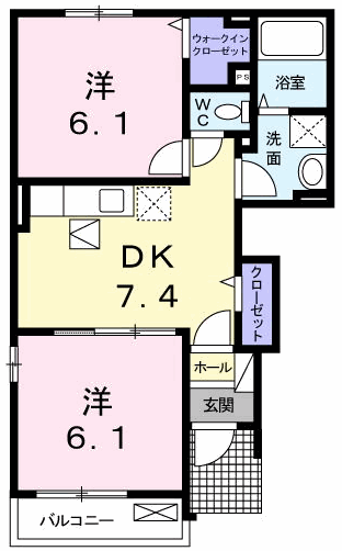 FLOR 野市 Aの間取り写真