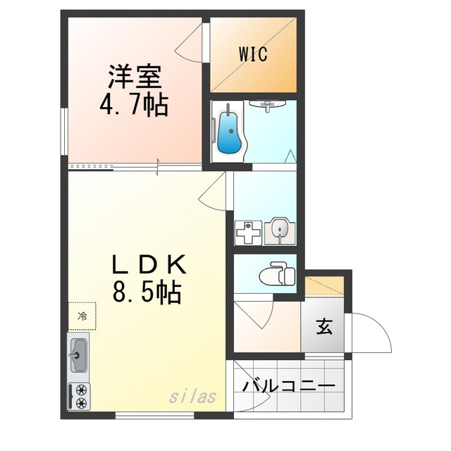 阪神電鉄阪神なんば線 出来島駅 徒歩3分 3階建 築1年の間取り写真