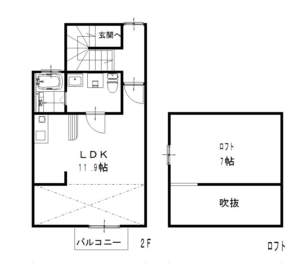 ウエストビレッジの間取り