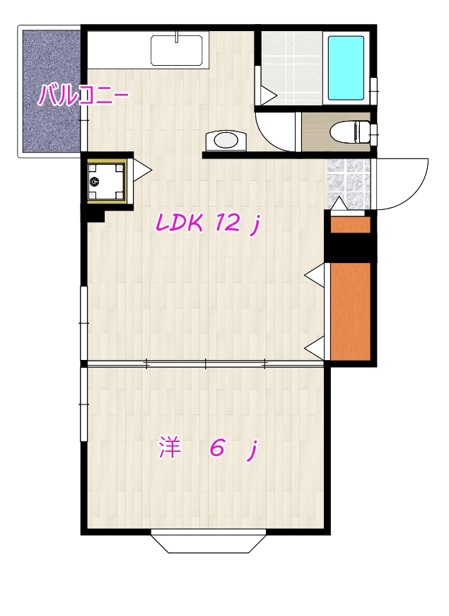 鹿児島市上之園町のマンションの間取り