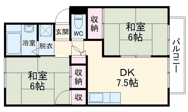 プレジールＫの間取り