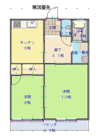 コーポヤマセの間取り