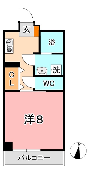 岡山県倉敷市玉島長尾（マンション）の賃貸物件の間取り