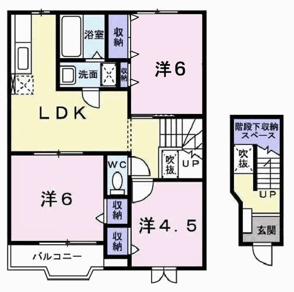 加東市北野のアパートの間取り