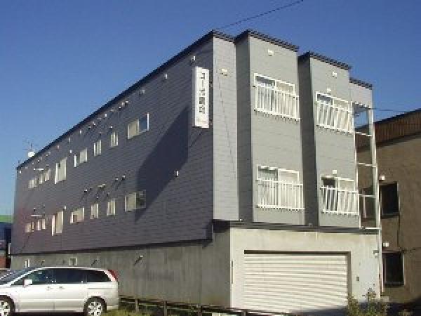 札幌市豊平区豊平六条のアパートの建物外観