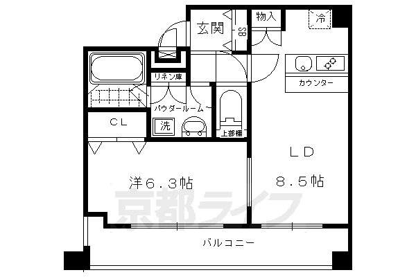 アスヴェル京都御所前IIの間取り