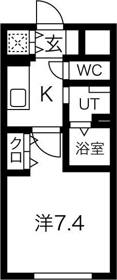 【吹田市千里山月が丘のマンションの間取り】