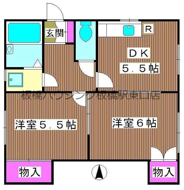 東京都板橋区弥生町（アパート）の賃貸物件の間取り