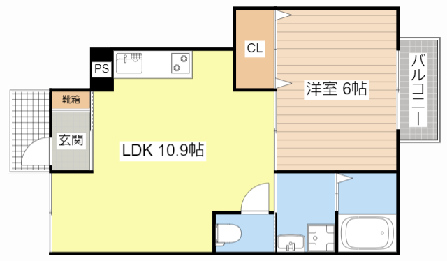 湖南市岩根中央のアパートの間取り