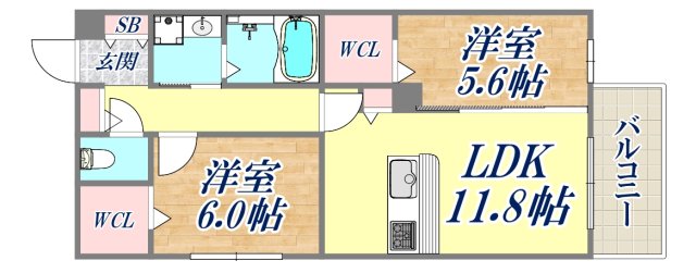 エレナ本山の間取り