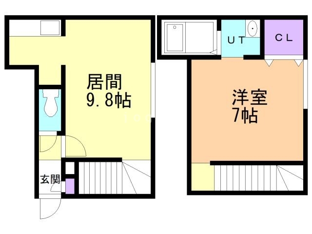 札幌市東区本町二条のアパートの間取り