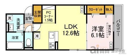 小金井市前原町のアパートの間取り