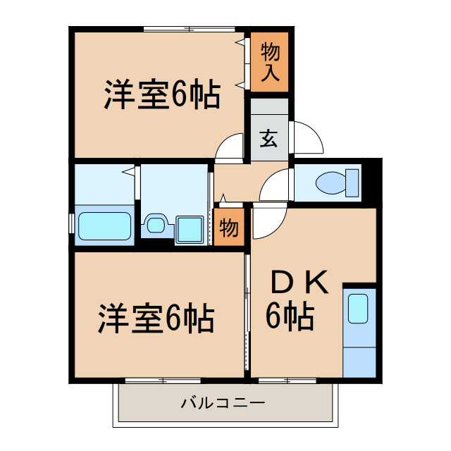 ハイツ大手Ｂの間取り