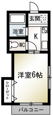 秦野市上大槻のアパートの間取り