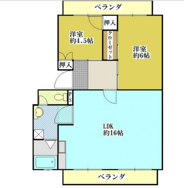 オーセル南立石　２号棟の間取り