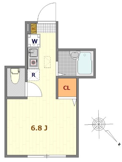 調布市下石原のアパートの間取り