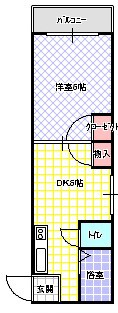 ハイツ北之町Ａ棟の間取り