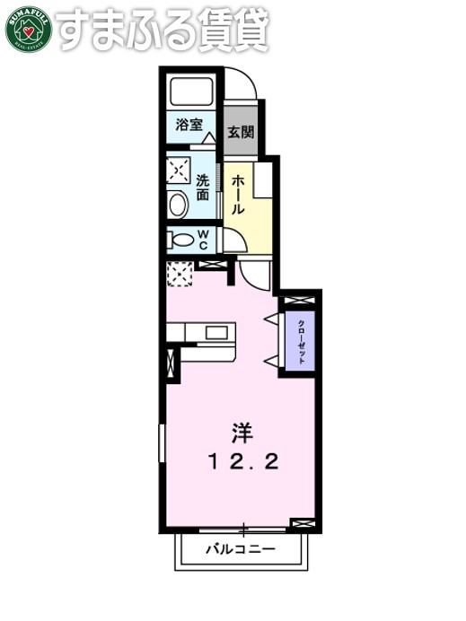 岡崎市北本郷町のアパートの間取り