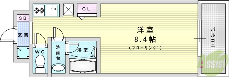 【大阪市東淀川区大道南のマンションの間取り】