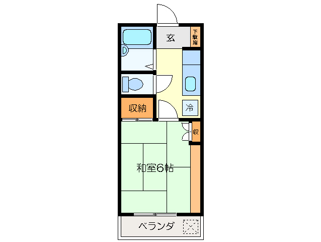 松阪市下村町のアパートの間取り