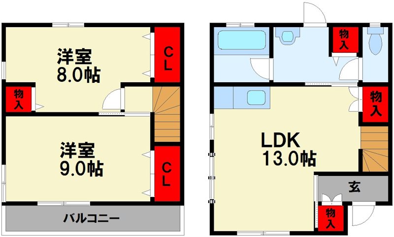 メゾネットハウス小正の間取り