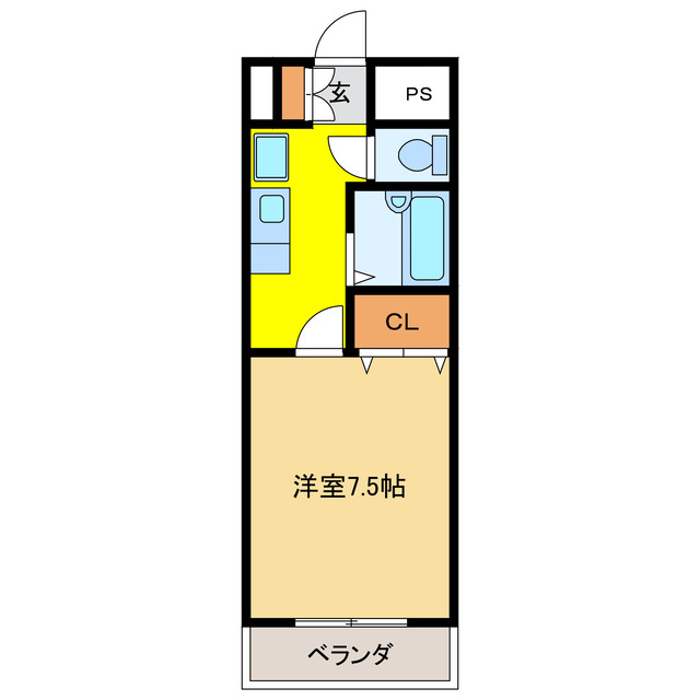 【羽島郡笠松町桜町のマンションの間取り】