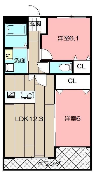 アップローズ貴船の間取り