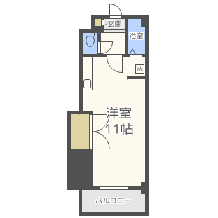 札幌市清田区清田二条のマンションの間取り