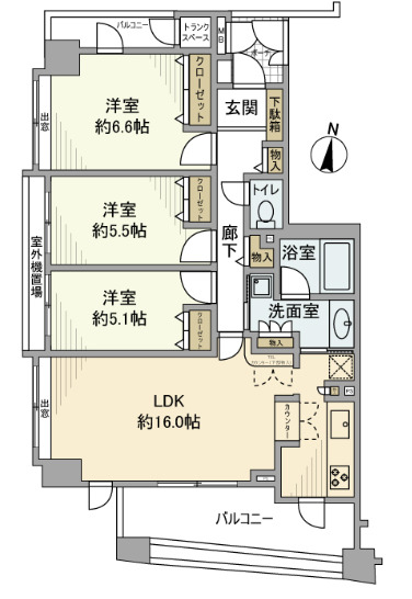 江東区千石のマンションの間取り