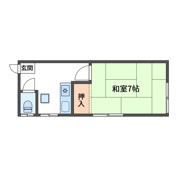 北区西ケ原のアパートの間取り