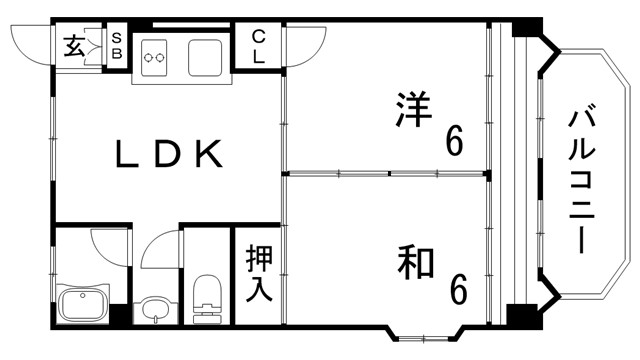 西鈴コーポラスの間取り