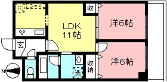 川崎市多摩区西生田のマンションの間取り